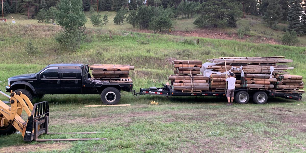 Cabin Company Colorado | Moving Logs and Timbers